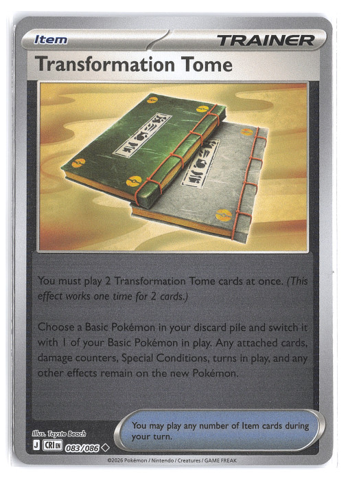 Transformation Tome 83/086 Reverse Holo - Pokemon TCG Chaos Rising