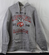 University of Wisconsin Badgers Men's Pullover Hoodie -Thermal Lined -L UWI-08