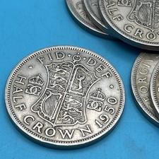 1950 King George VI Half Crown Coin. Rare nice quality coins