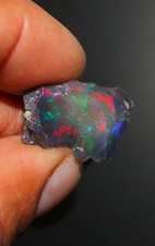 8.90 Ct Natural Ethiopian Black Opal Rough, Welo Fire Welo Loose Opal Gemstone