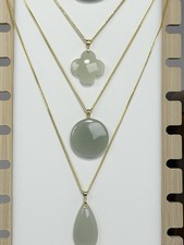 Hetian Jade Round Pendant Necklace 20/5.3MM S925 17-18" Chain w/Gem Cert.