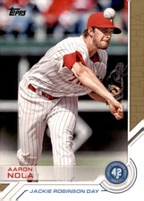 2017 Topps #JRD-19 Aaron Nola Jackie Robinson Day