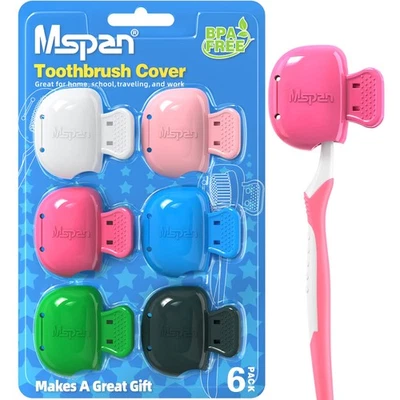 Mspan 6 Count (Pack of 1), White, Pink, Dark Blue, Green, Teal - Photo 1/4