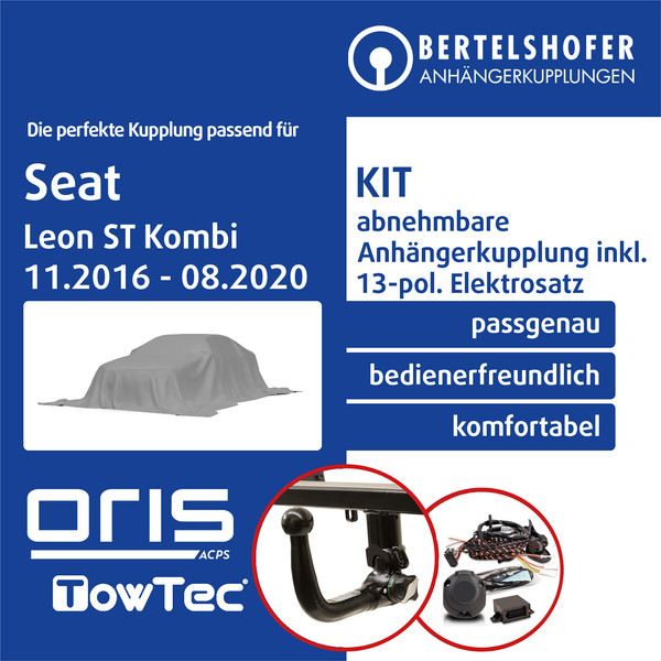 für Seat Leon ST Kombi Typ 5F8 11.2016-08.2020 AHK Abn +13Pol Spez. E-Satz TOP-image