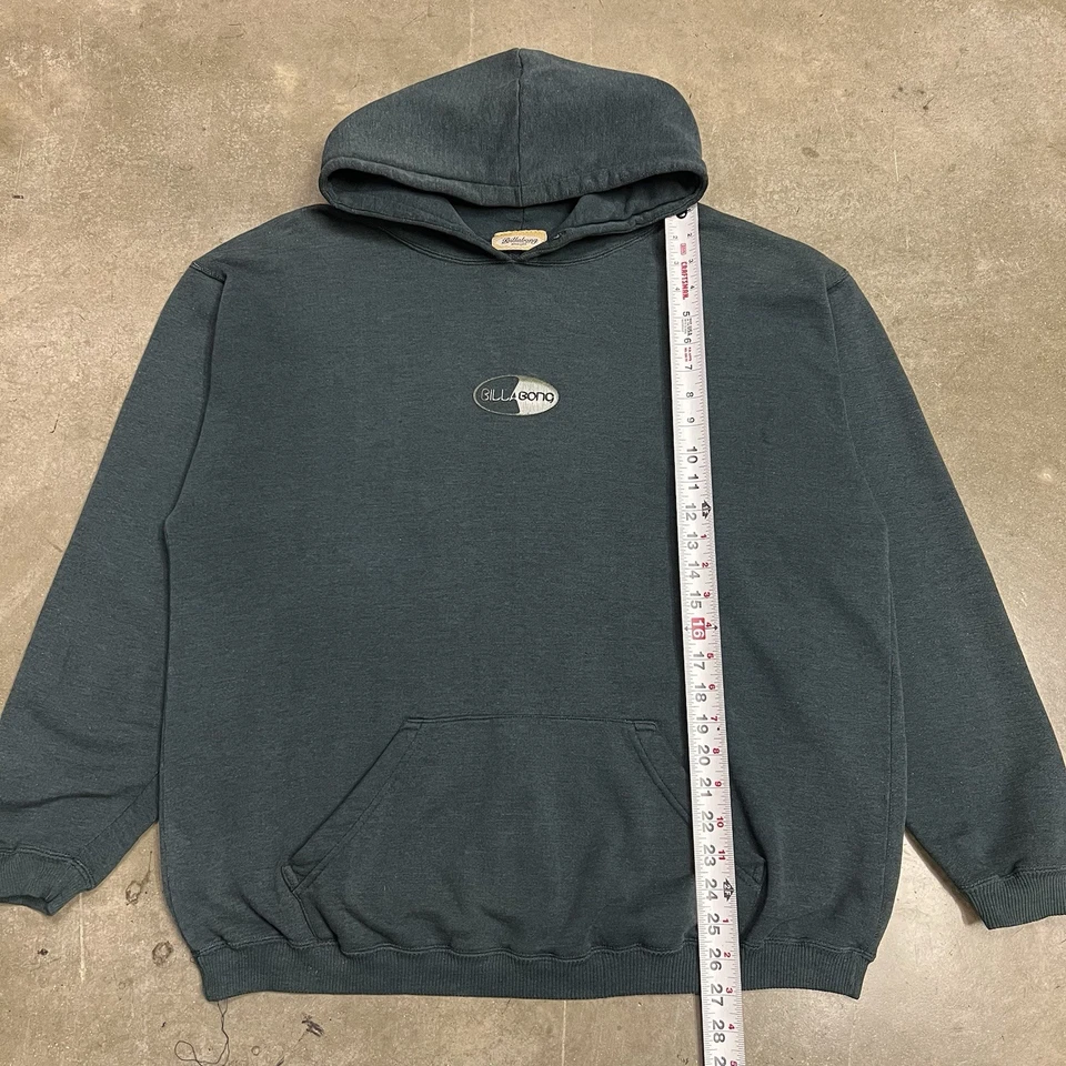 Sudadera con Capucha Vintage BILLABONG Verde L/XL Y2K Años 80 90’s Patinador Raver Surf Gótico Grunge Foto 3 de 4