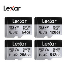 Lexar Micro SDXC Silver Plus Memory card 64GB 128GB 256GB 512GB for DJI Gopro 4K