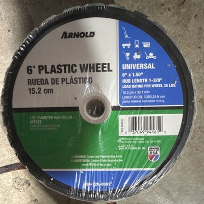 Arnold 6'' Plastic Wheel Universal 1.5'' Width 490-320-0002