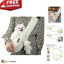 Hands-Free Pet Sling for Small Dogs and Cats - Adjustable Safety Hook Included