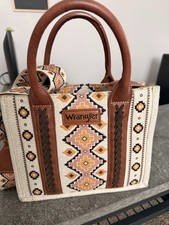 Wrangler Western Style Tote Bag with Leather Trim