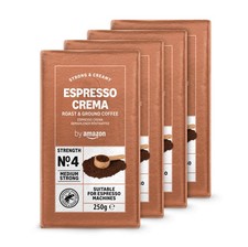 Ground Coffee Espresso Crema Medium Roast 250 g Pack of 4 Rainforest Alliance 17.05 per kilo