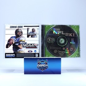 NFL 2K1 CIB W/ Manual - Tested - Sega Dreamcast