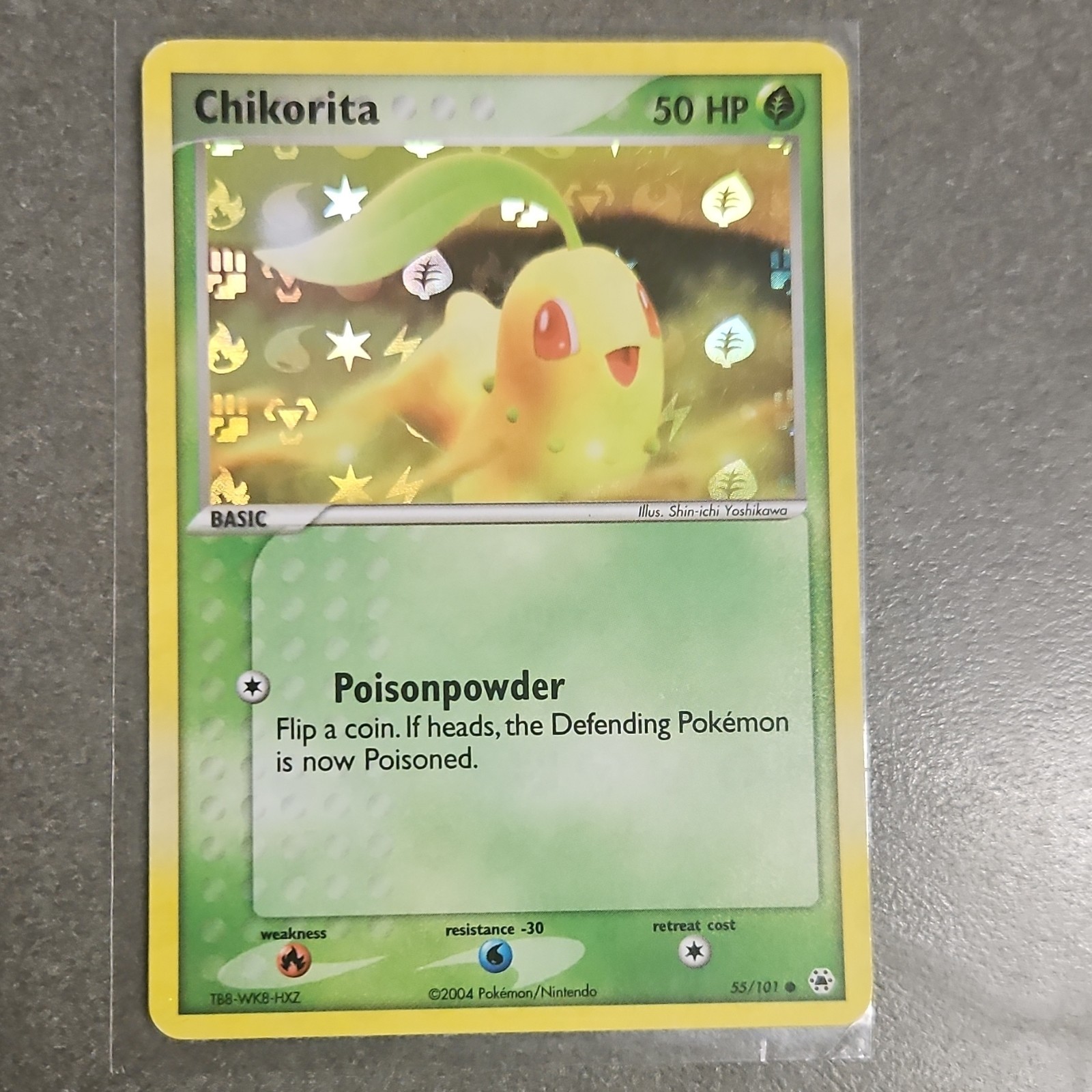 Pokémon Chikorita EX Hidden Legends 55/101 Reverse Holo Common NM