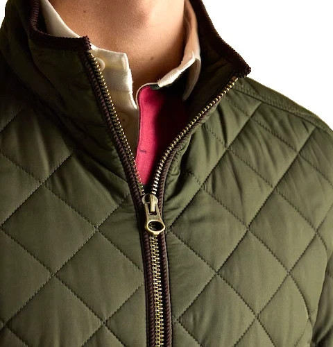 Joules MENS Maynard Khaki Green Diamond Quilted Jacket- M - BNWT image 7