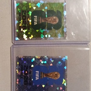 FIFA World Cup 2026 Sticker FWC Trophy Holo Blue And Green Cracked Ice