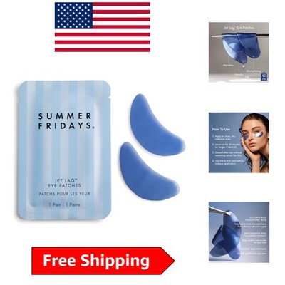 Soothing Hydrogel Eye Masks - Jet Lag Under Eye Patches with Caffeine, 6 Count