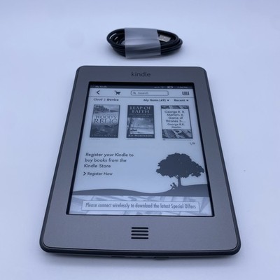 Amazon Kindle Touch (4th Gen.) D01200 - 4GB - Wi-Fi - 6'' eReader - Gray, Tested