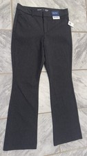 NWT Old Navy Womens Pixie Flare Dark Gray Pants Size 10 High Rise