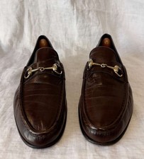 Size 44.5s (Euro) — Rare Vintage Gucci Loafers — Horsebit, Brown Leather, Iconic