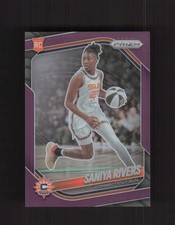 2025 Panini Prizm WNBA #131 Saniya Rivers Purple Prizms #/149