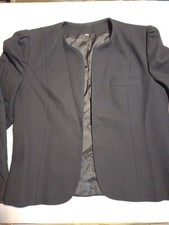 Vintage Peabody House Blazer Women  s 11/12 Black 100 Wool Exterior