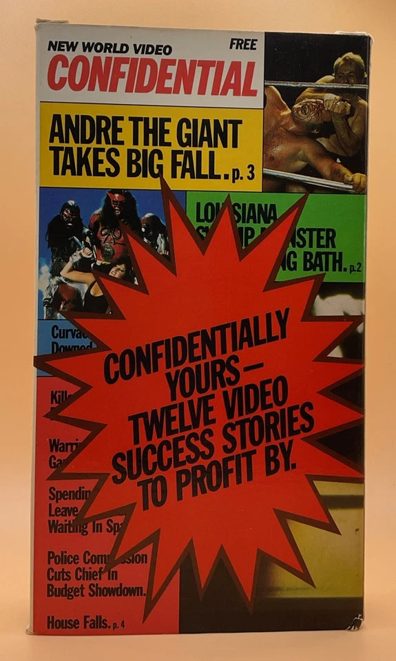 New World Video Confidential "Fall Price Promotion" VHS Andre The Giant - Imagem 2 de 3