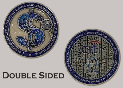 Citi Global Financial Crime Cyber Investigation Challenge Coin  J#15