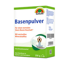 SUNLIFE® Basenpulver 250g Säure-Basen-Haushalt Übersäuerung Mineralien Vitamine