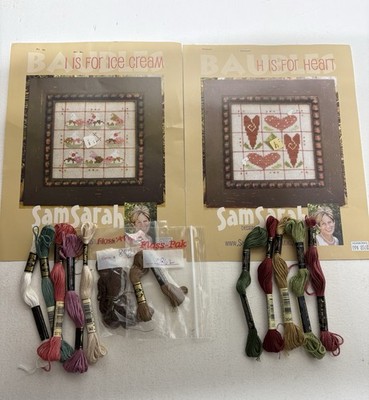 Sam Sarah -  H And I - JABC Buttons Counted Cross Stitch Pattern W/threads