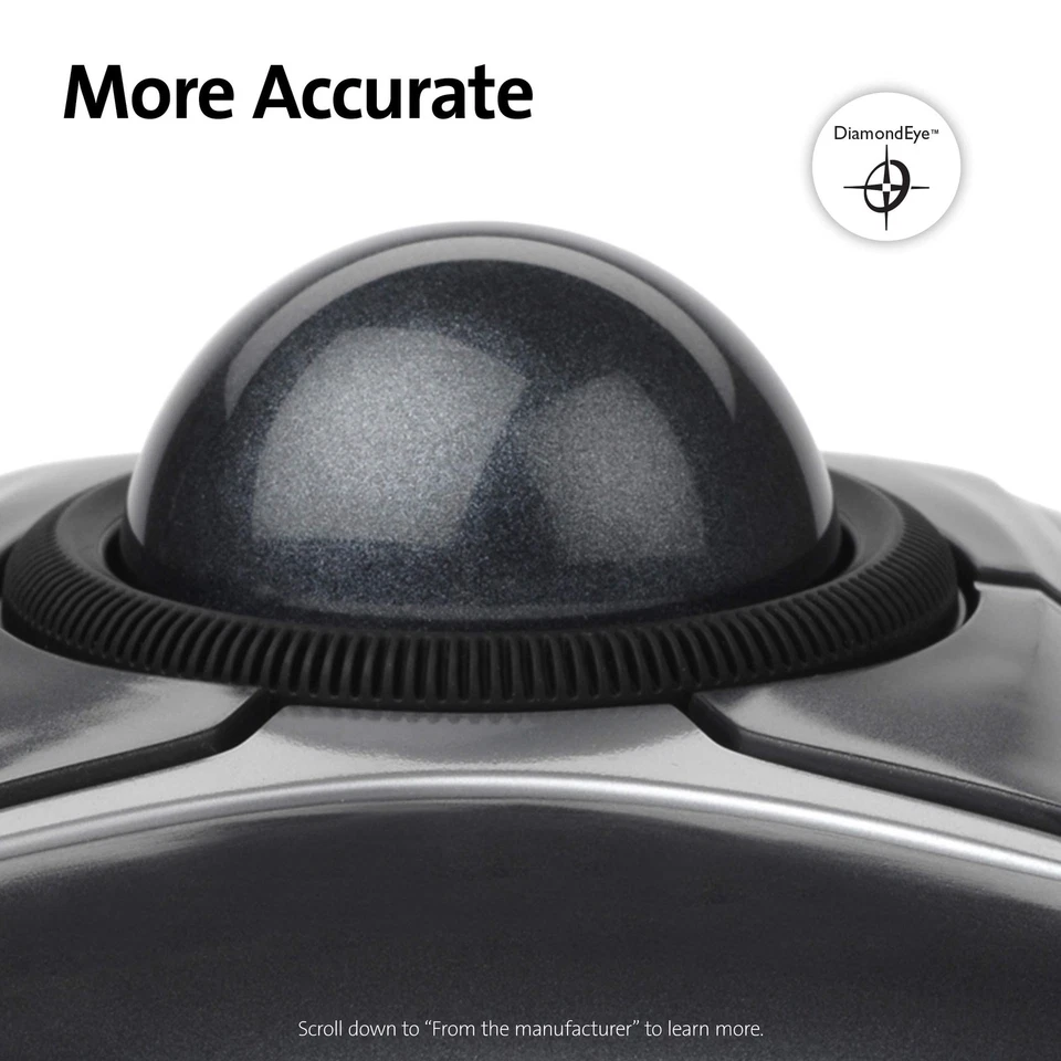 Kensington Expert Mouse Wired Trackball with Ergonomic Wrist Rest and Customi... - Image 3 of 4