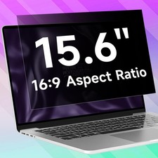 15.6 Inch 1920x1080 Laptop Privacy Screen Filter, Anti Blue Light Glare Ant...