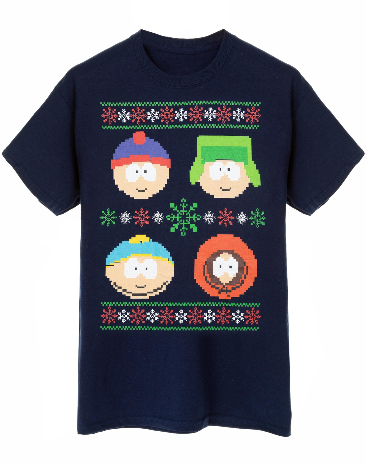South Park Blau Christmas Fairisle Kurzrmeliges T-Shirt Mnner 6490₽