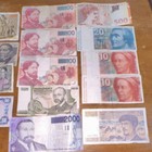 World Banknote Lot of 14 1990 Belgium Switzerland Austria France Mexico Mixed — photo 1