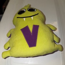 Alphabeasts Alphabet Letter Plush Monster Learning ABCs Pillow Vv
