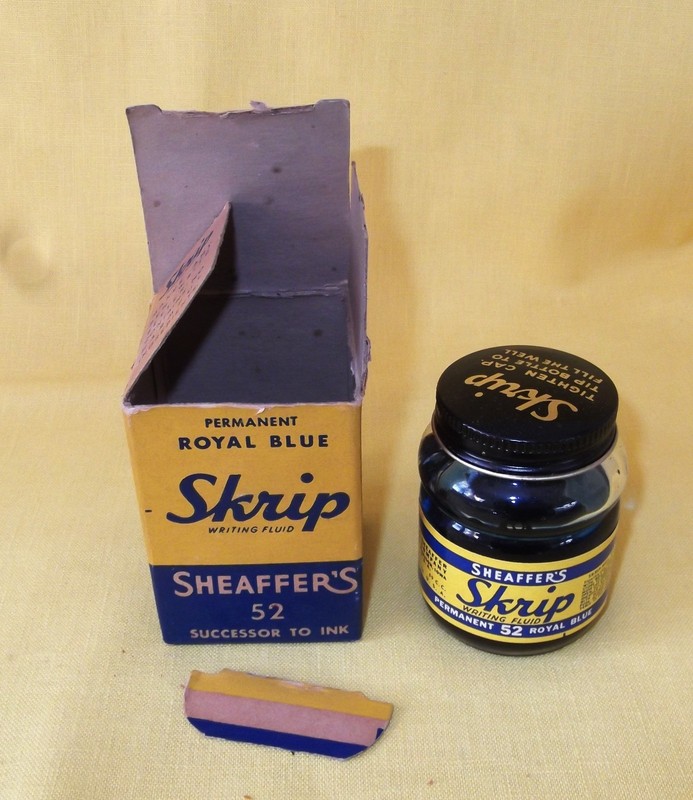 VINTAGE SCHEAFFER'S SKRIP WRITING FLUID ROYAL BLUE #52