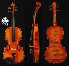 1pcs Flame Maple back Violin, Hand made, Inlaid Mop shell, Master big rich sound