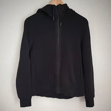Rare 2011 Lululemon Scuba Light Full Zip Hoodie Black Size 6 Side Tab Logo