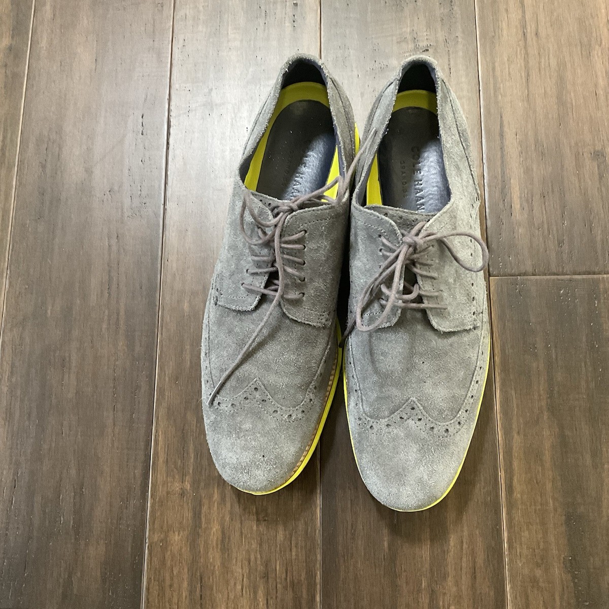 Cole Haan LunarGrand Wingtip Oxford Sneakers Gray Canvas Men’s 11 Cole Haan Shoes Mens 13M Gray Lunargrand Wingtip Oxford  main image 3