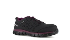 Reebok Women's Sublite Cushion Work Athletic Work Shoe Composite Toe Black/Plum
