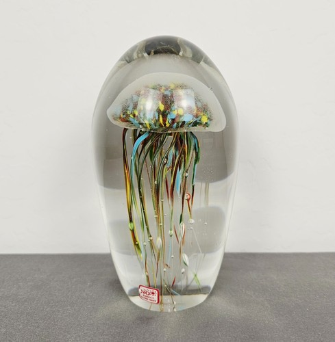 Dynasty Gallery Qualle Briefbeschwerer dekorative Kunst Glas 7" leuchtet im Dunkeln - Bild 3 von 7