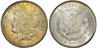 1878-P 7TF Reverse Of 1878 Morgan Silver Dollar PCGS MS-62 Toned Better Date