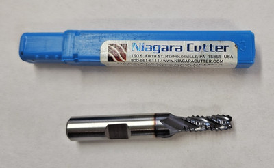 Niagara 1/4 x 3/8 x 5/8 2 7/16 4FL Square Ticn HSCO End Mill-Rem REM-710 30 Deg 