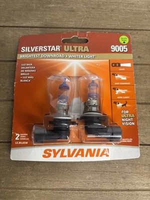 SYLVANIA SilverStar Ultra 9005 HB3 Halogen Headlight Bulb 2-Pack White