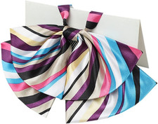 Elegant Bow Tie Women'S Pre-Tied Neckties Bowknot Stripe Adjustable Casual Unifo
