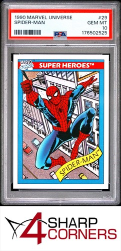 1990 MARVEL UNIVERSE #29 SPIDER-MAN PSA 10