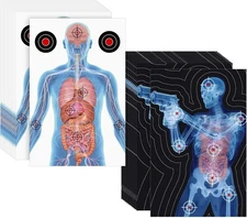 50 Pack 23 x 35 Inch Shooting Range Targets Anatomical Paper Silhouette blue 