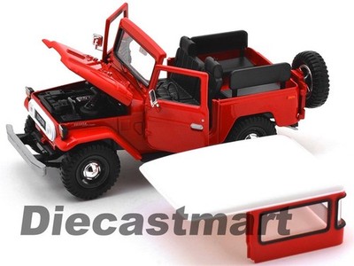 TOYOTA FJ40 FJ 40 LAND CRUISER RED 1:24 DIECAST MODEL CAR BY