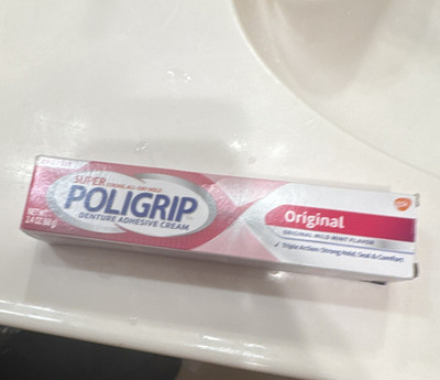 Poligrip Original Denture Adhesive Cream 2.4 oz MPN 8852