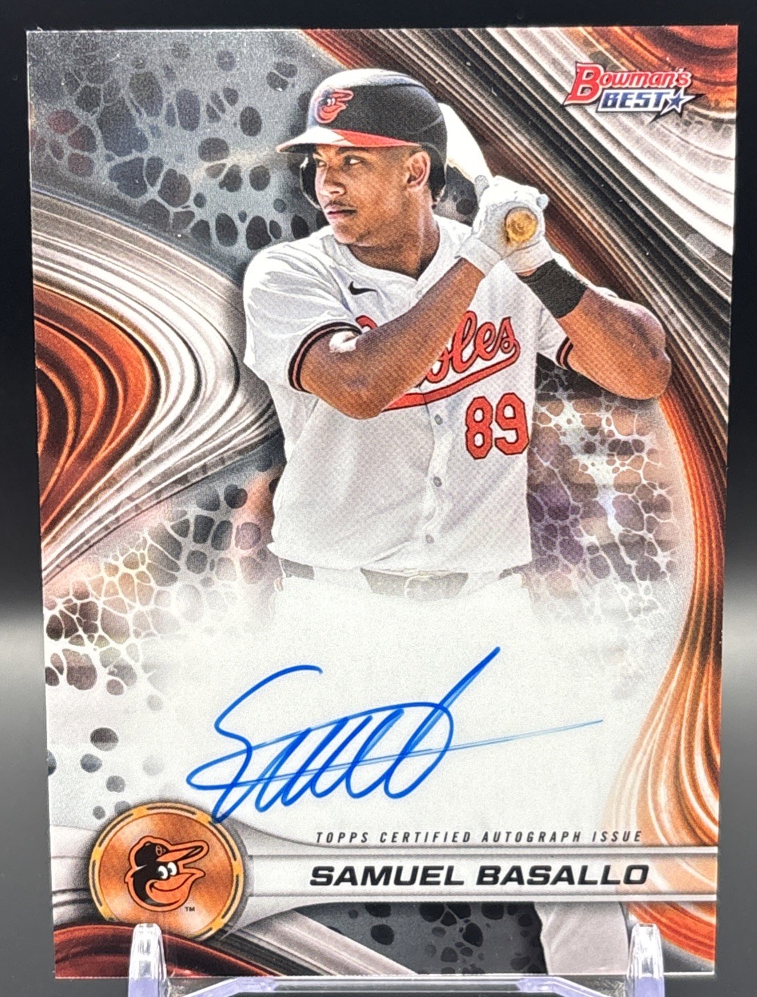 2024 Bowman's Best #B24-SB Samuel Basallo Best of 2024 Auto  Orioles Rookie