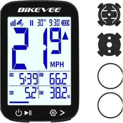 Fahrradcomputer GPS kabellos 28h Akku 2,5 Zoll Display Tacho Radcomputer