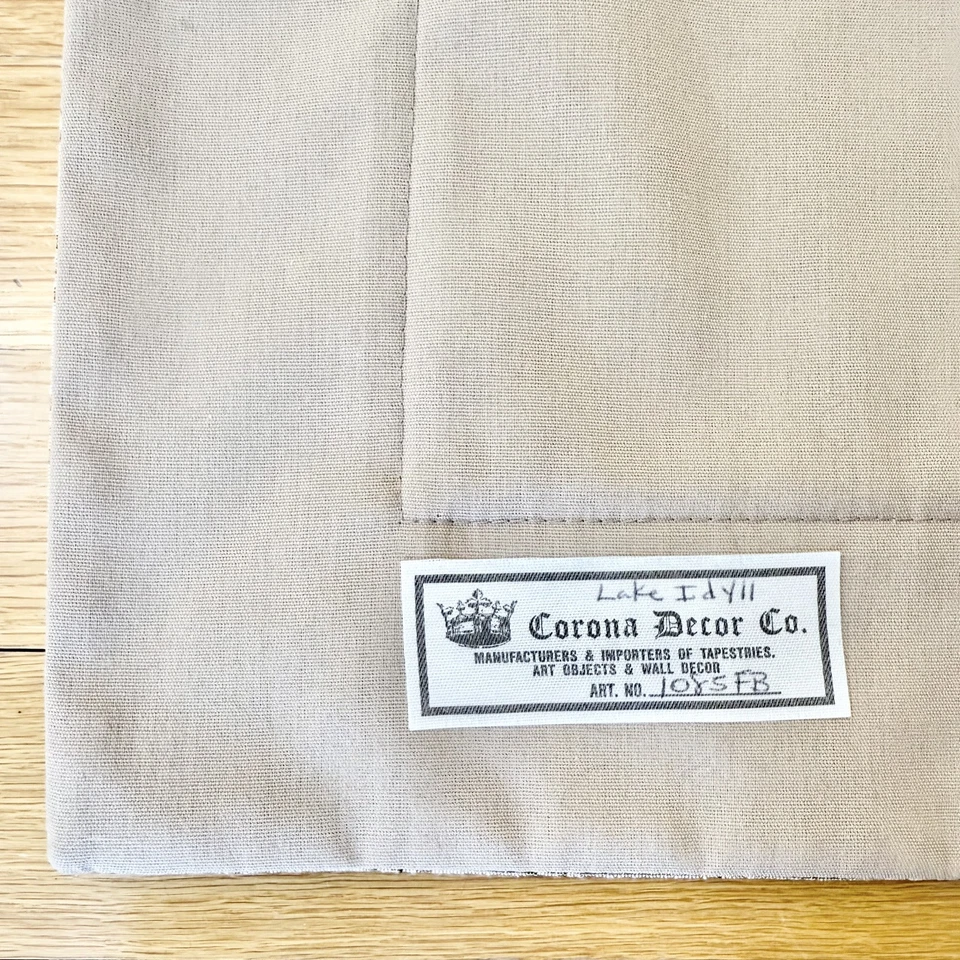 Corona Decor Co. “Lake Idyll” Woven Tapestry Wall Hanging 39.5" x 32.5" Florals - Image 4 of 4